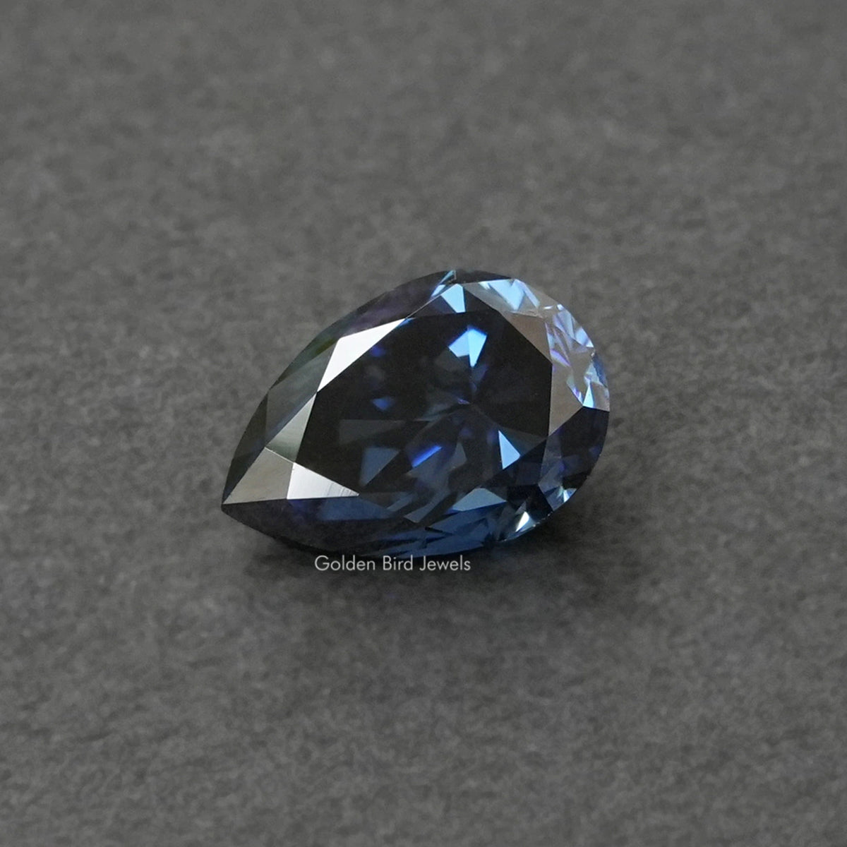 2 Carat Blue Sapphire Pear Cut Loose Moissanite