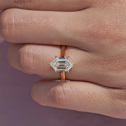 Step Cut Dutch Marquise Lab Diamond Ring