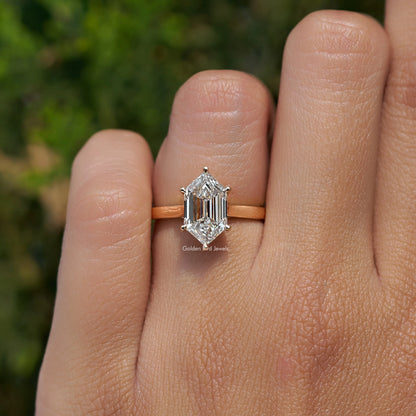 Step Cut Dutch Marquise Lab Diamond Ring