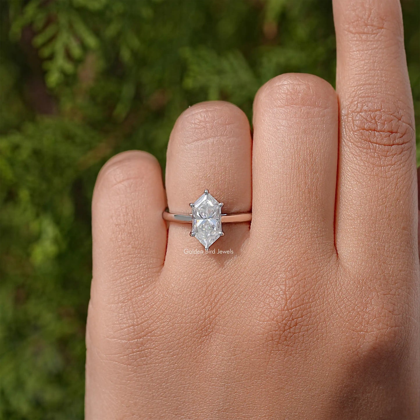 Dutch Marquise Moissanite Solitaire Engagement Ring