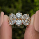 Marquise And Round Cut Moissanite Vintage Ring
