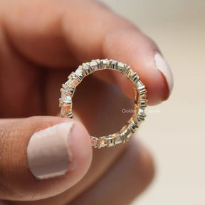 Marquise And Round Moissanite Full Eternity Band
