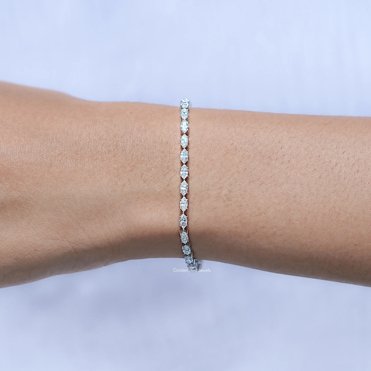 Marquise Cut Lab Diamond Tennis Bracelet