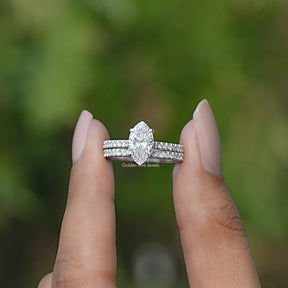 Marquise Cut Lab Grown Diamond Bridal Ring Set