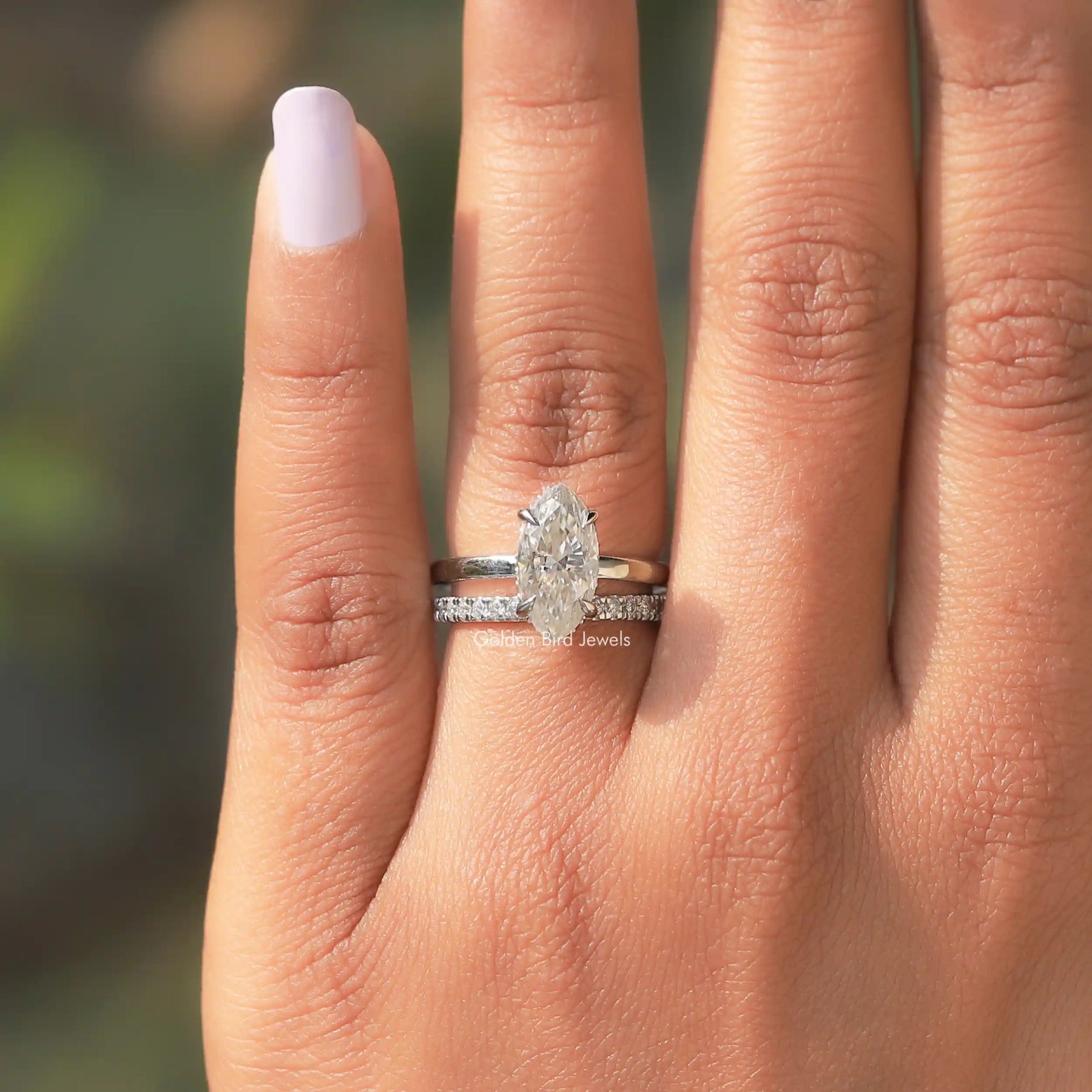 Marquise Cut Engagement Ring Set