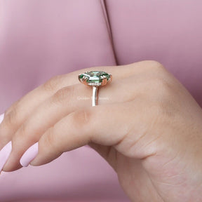 [Dutch Marquise Cut Solitaire Moissanite Ring]-[Golden Bird Jewels]