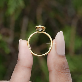 Marquise Cut Lab Diamond Bezel Set Ring