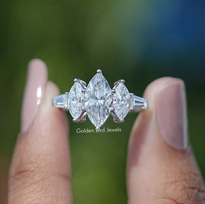 Marquise Lab Grown Diamond Five Stone Ring