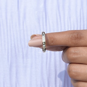 Round Cut Lab Diamond Flush Set Eternity Band