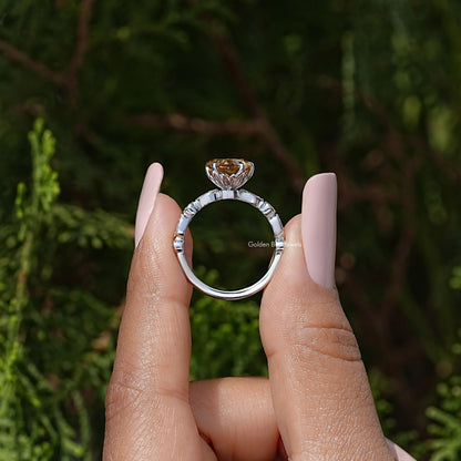 Heart Shape Moissanite Gemstone Wedding Ring