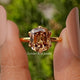 Old Mine Cushion Cut Decorative Moissanite Prong Set Ring