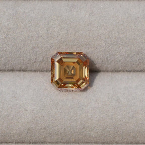 [Orange asscher cut loose stone made in VS clarity]-[Golden Bird Jewels]