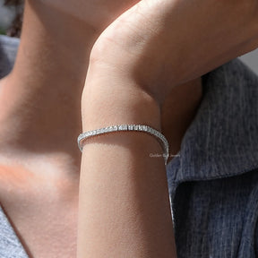 Detailed view of  moissanite bracelet for women's wear