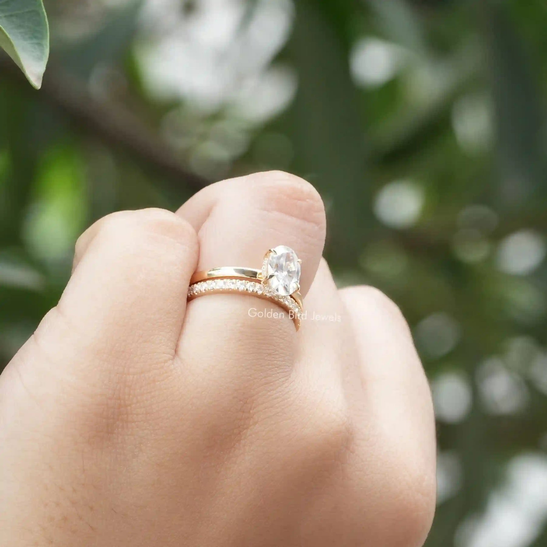 Oval Cut Bridal Wedding Ring Set