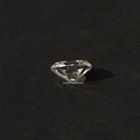 [Bottom view of cushion cut loose moissanite made of vvs clarity]-[Golden Bird Jewels]