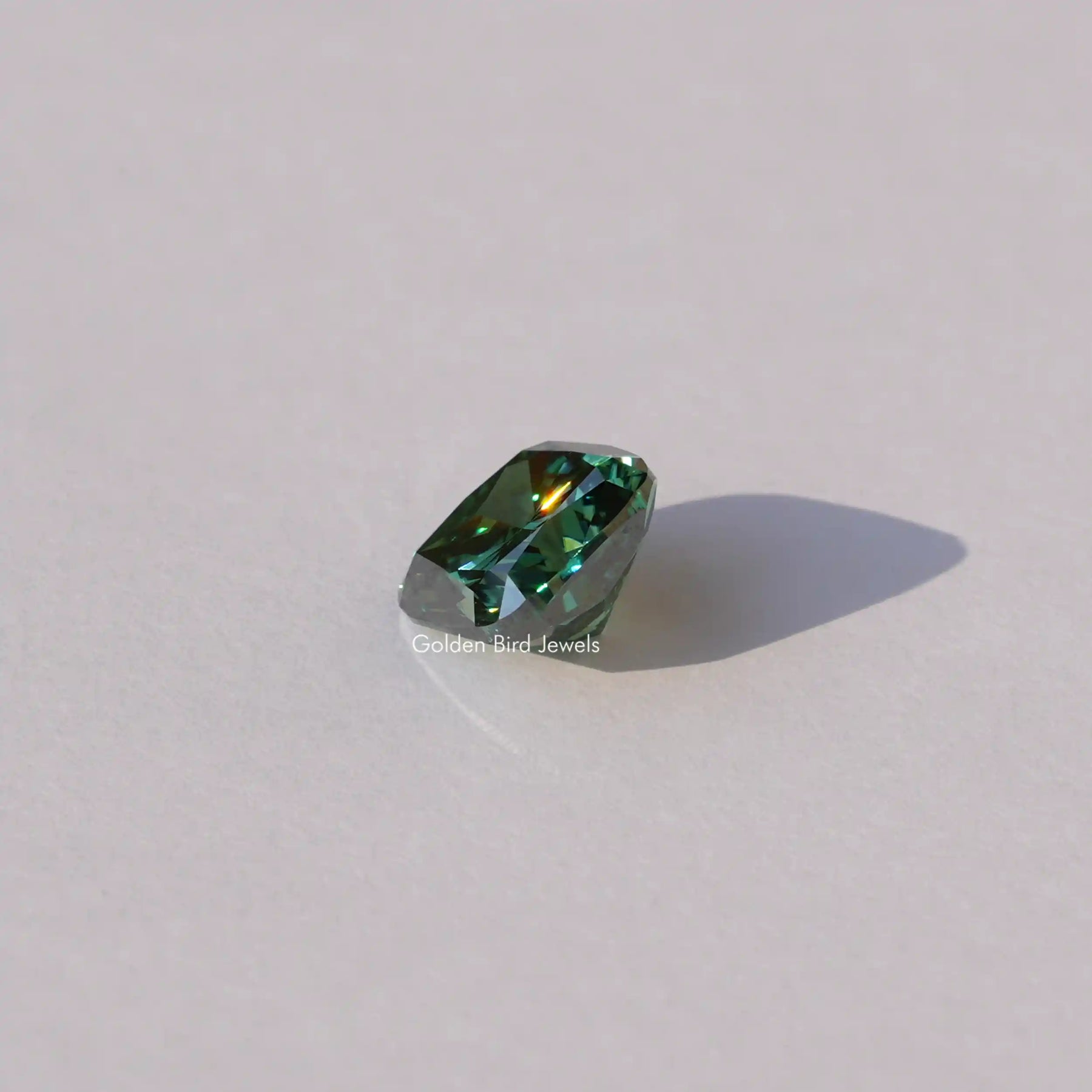 [Top view of cushion cut loose stone]-[Golden Bird Jewels]