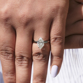 Dutch Marquise Cut Ring In finger