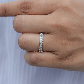 Oval Shaped Moissanite Full Eternity Band