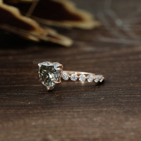 Moissanite hotsell heart ring