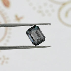 Gray Emerald Cut Loose Moissanite