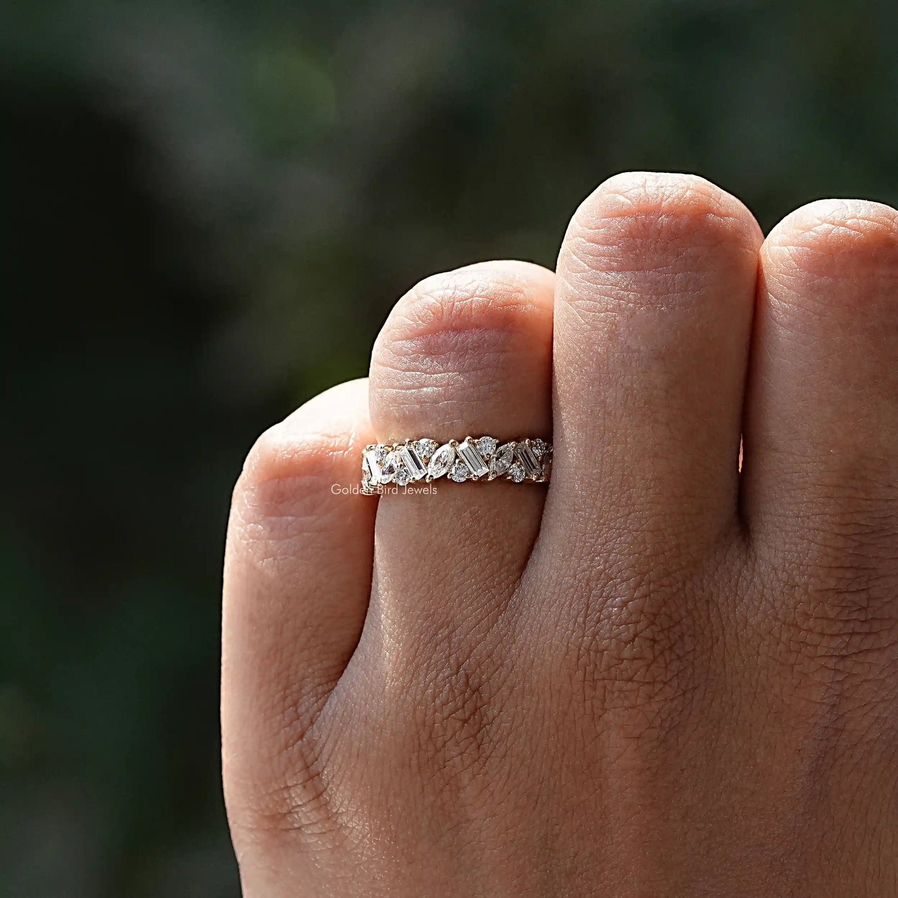 Marquise And Baguette Cut Eternity Band