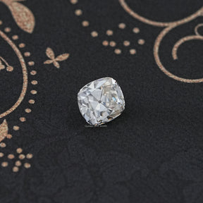 Off White Old Mine Cushion Cut Loose Moissanite