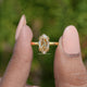 Old Mine Moval Moissanite Solitaire Ring