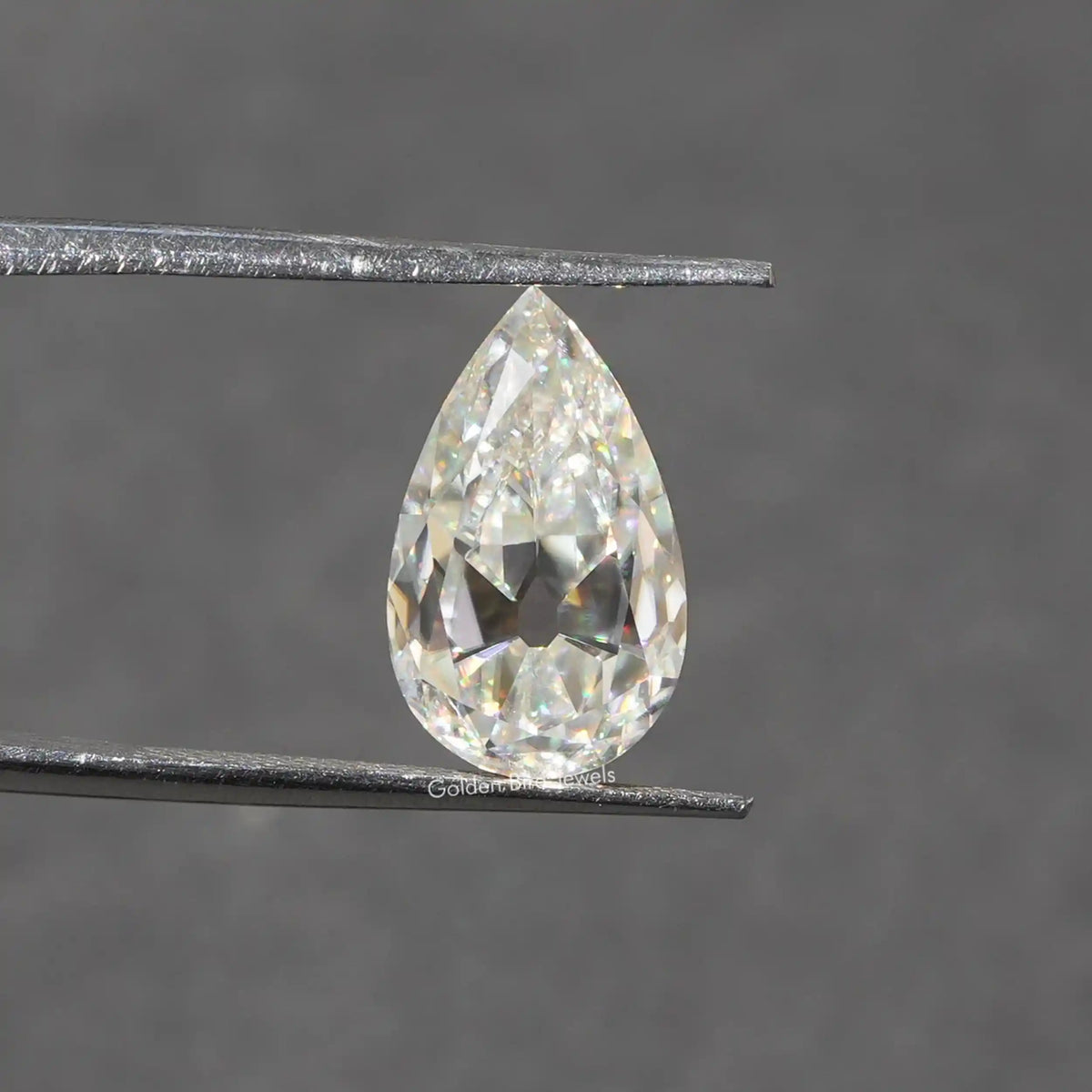 View Of Old Mine Pear Shaped Loose Moissanite Stone