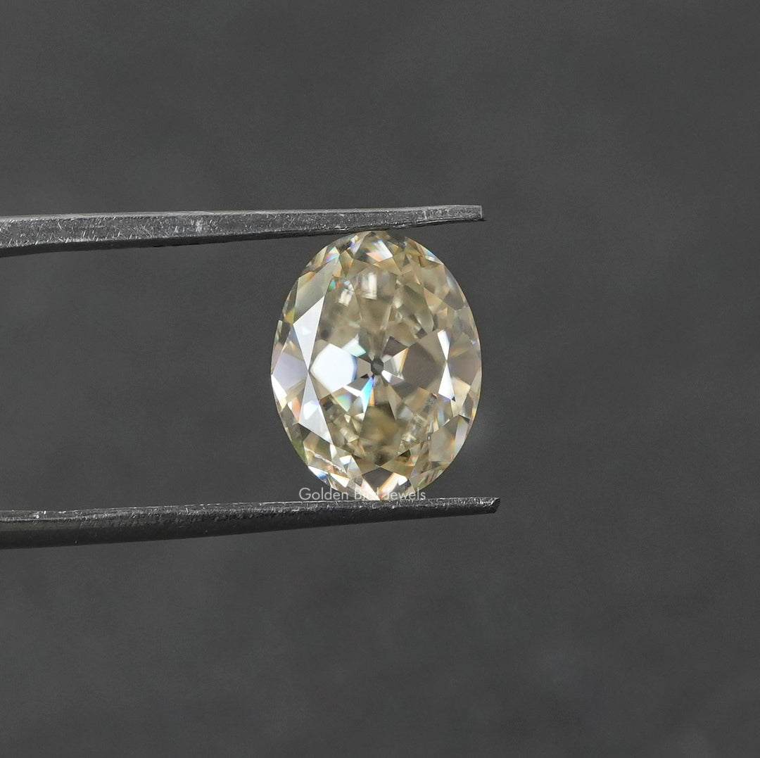 View of Oval Cut Loose Moissanite