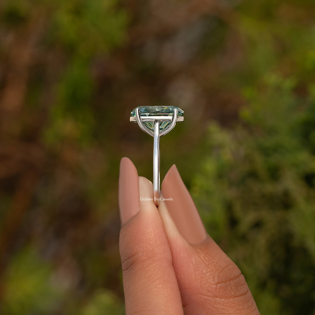 Oval Cut Moissanite Solitaire Ring