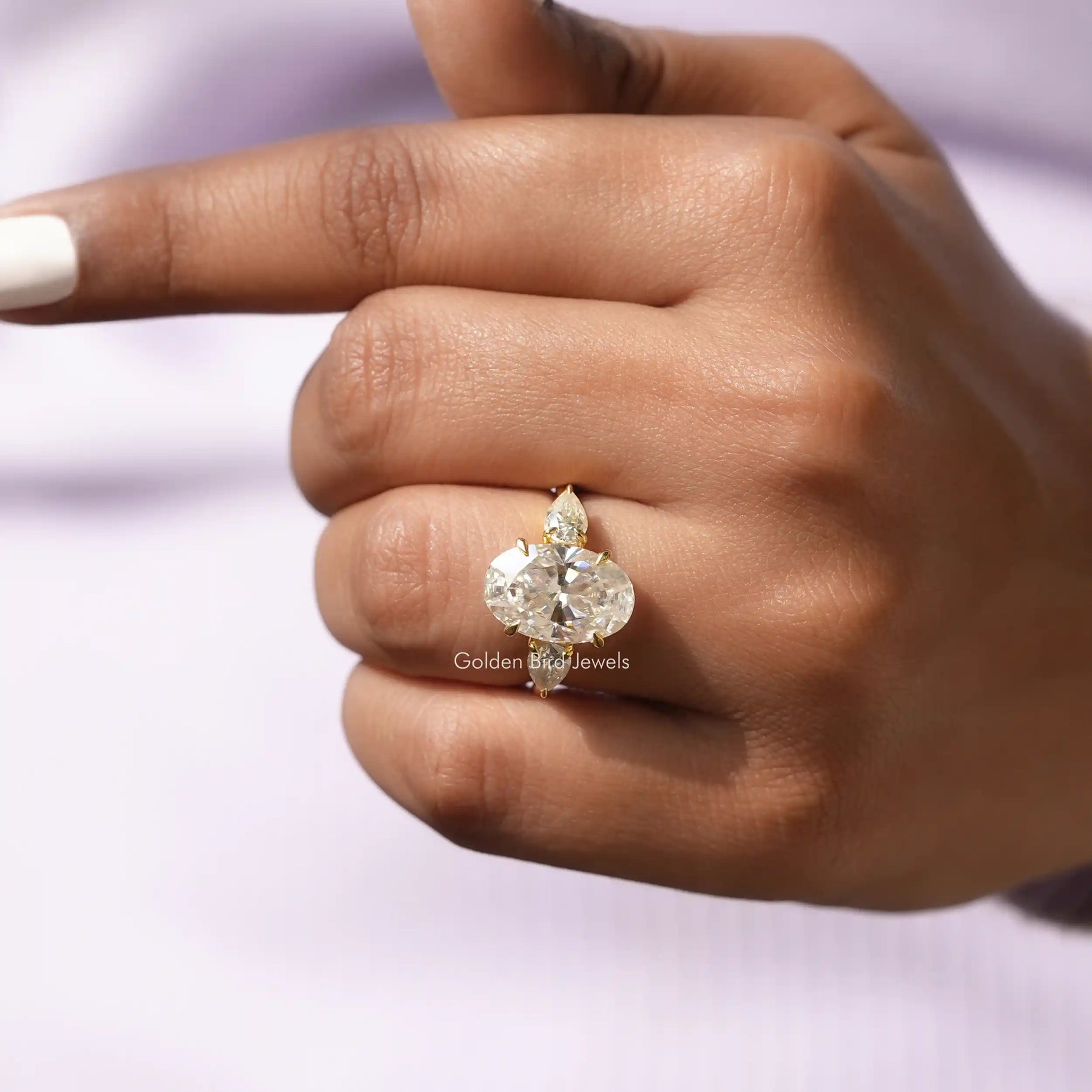 Oval Cut Three Stone Engagement Ring