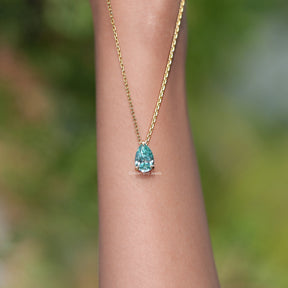 Moissanite Pear Cut Fancy Bridal Pendant
