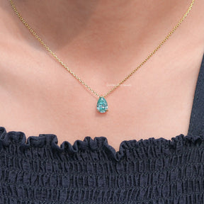 Moissanite Pear Cut Fancy Bridal Pendant