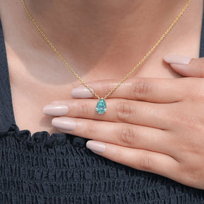 Moissanite Pear Cut Fancy Bridal Pendant