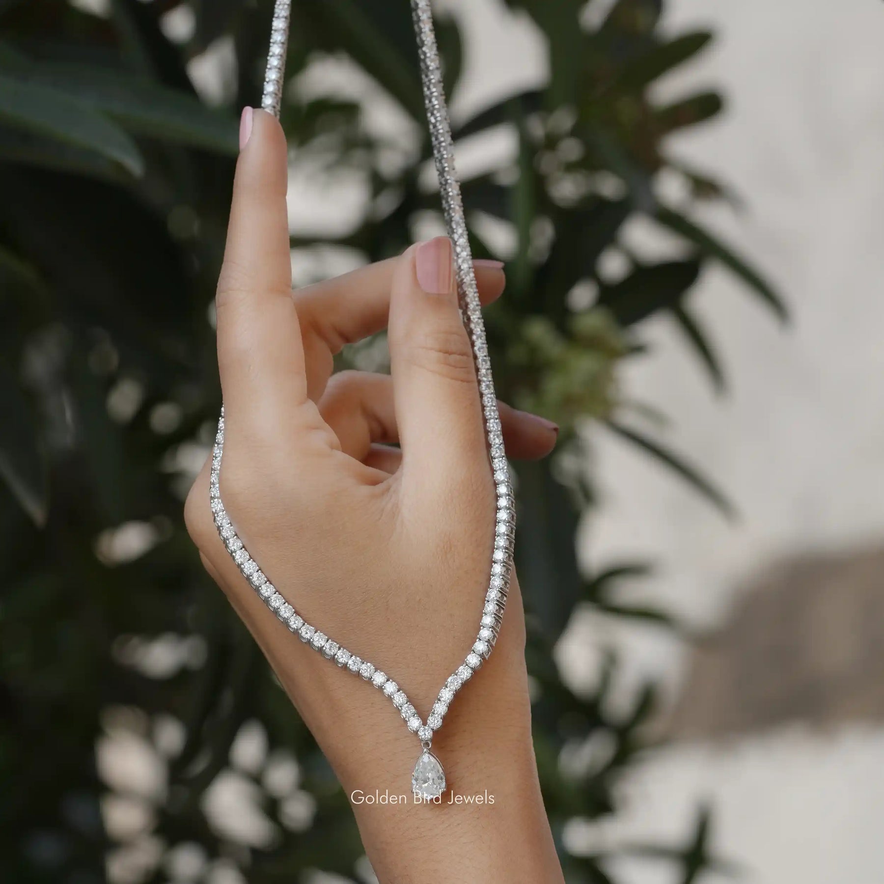 2 mm Moissanite Tennis Chain Necklace - Sustainable Diamond Alternative -  Gems of Elah