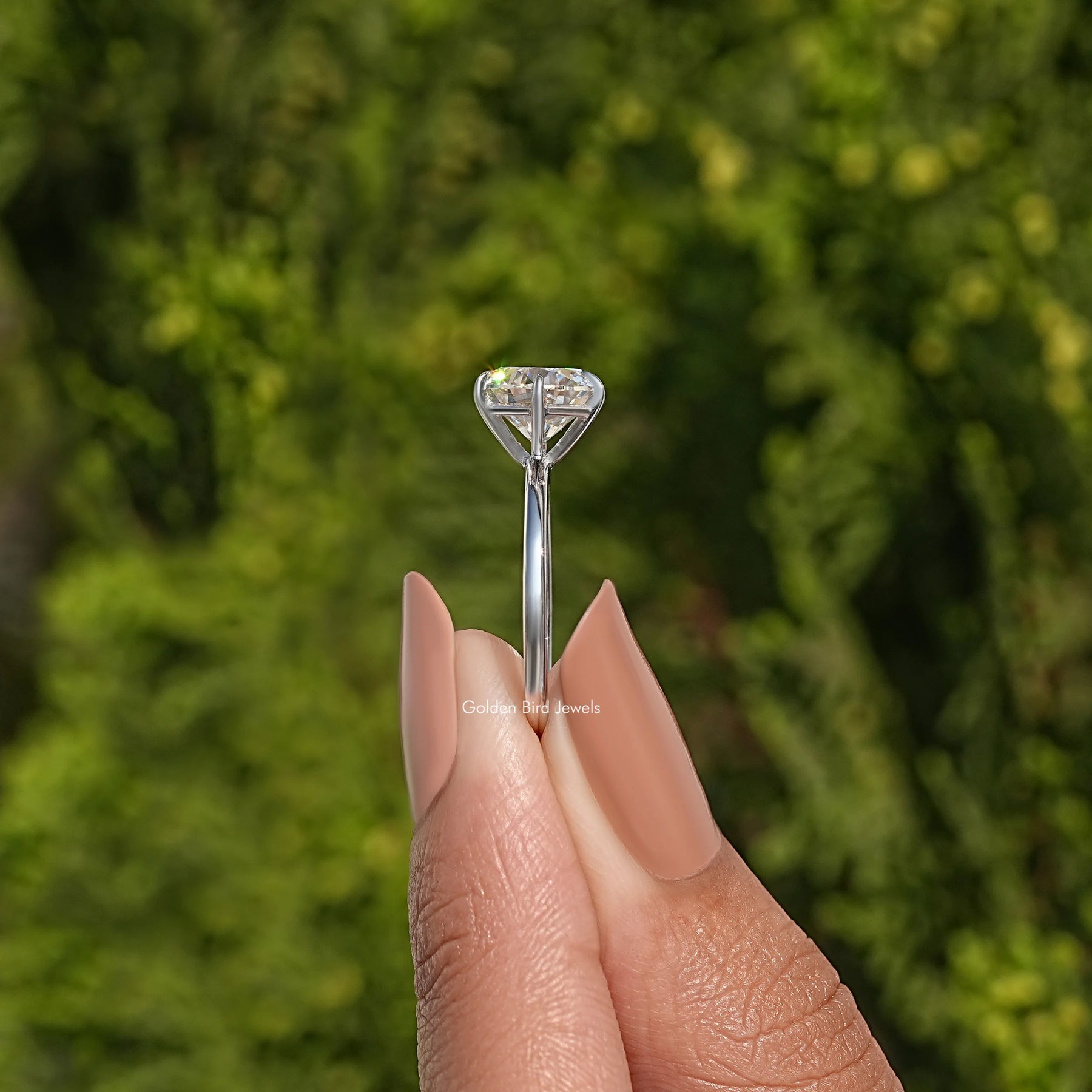 Round Cut Moissanite Solitaire Bridal Ring