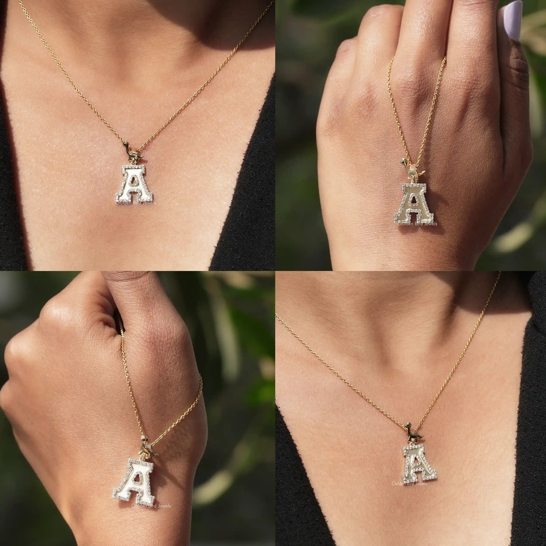 Round initial pendant best sale