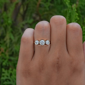 Close view of Round Cut Solitaire Engagement Ring