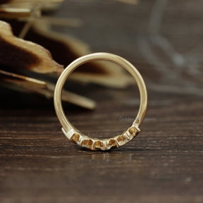 [Round Cut Moissanite Eternity Band For Wedding]-[Golden Bird Jewels]