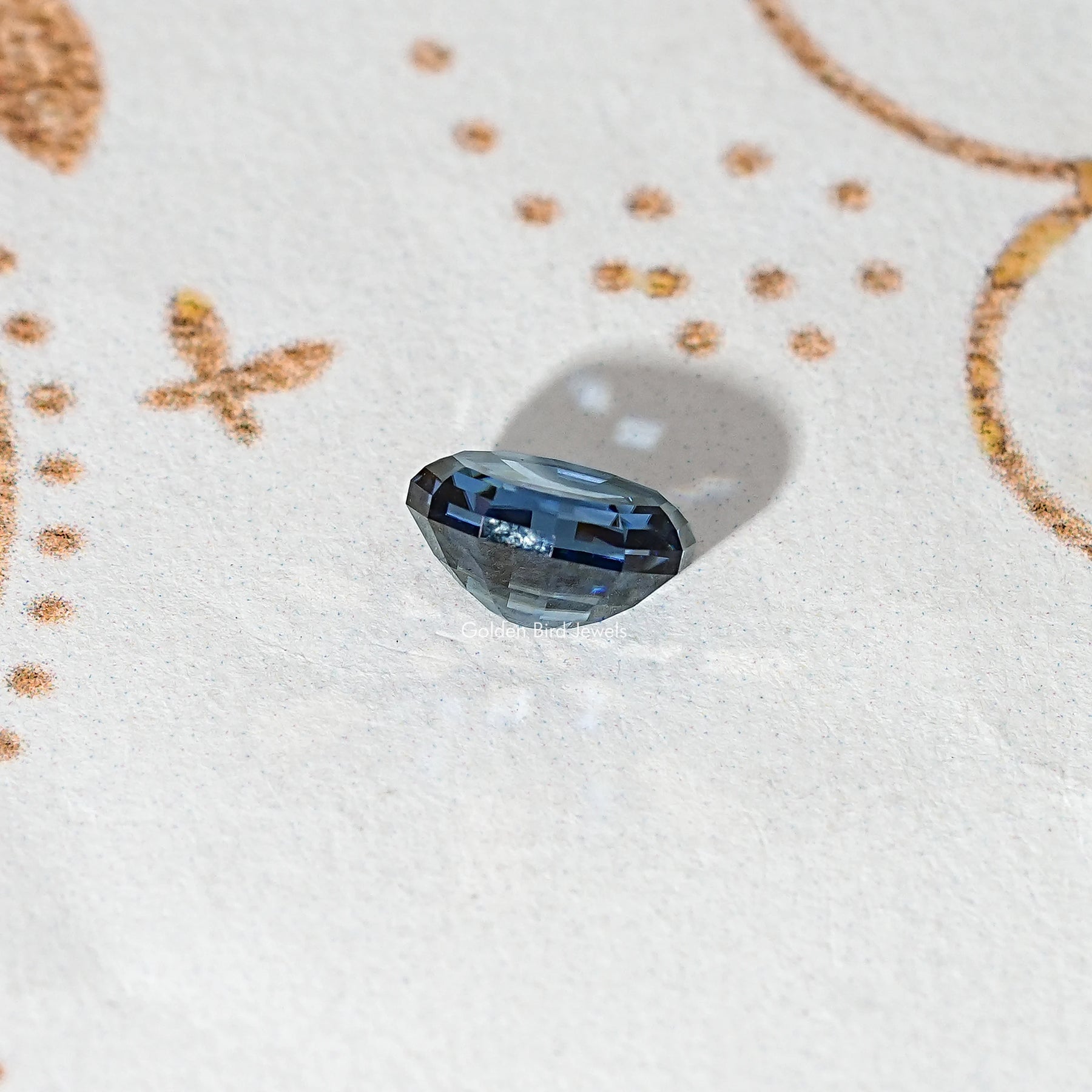 Blue Sapphire Step Cut Oval Loose Moissanite