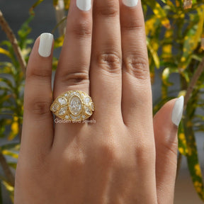 Moval Old Mine Cut Vintage Engagement Ring