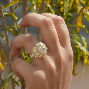 Moval Old Mine Cut Vintage Engagement Ring
