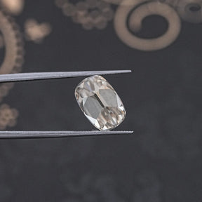 Close up View of Cushion Loose Moissanite Stone for Engagement Jewelry