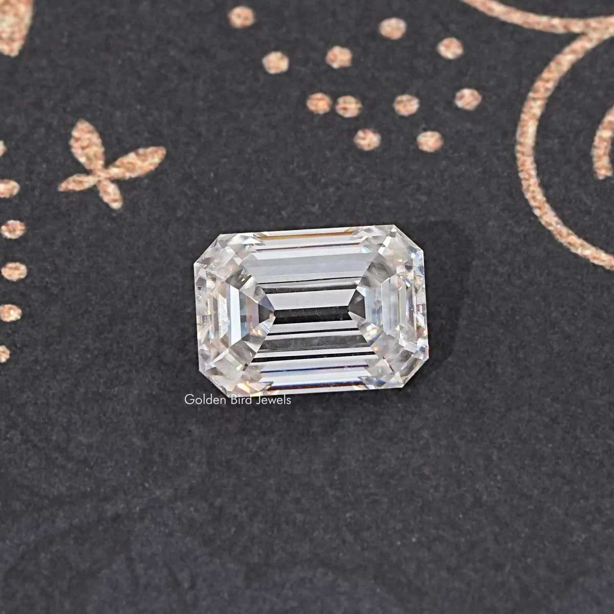 Near Colorless Old Mine Emerald Loose Moissanite