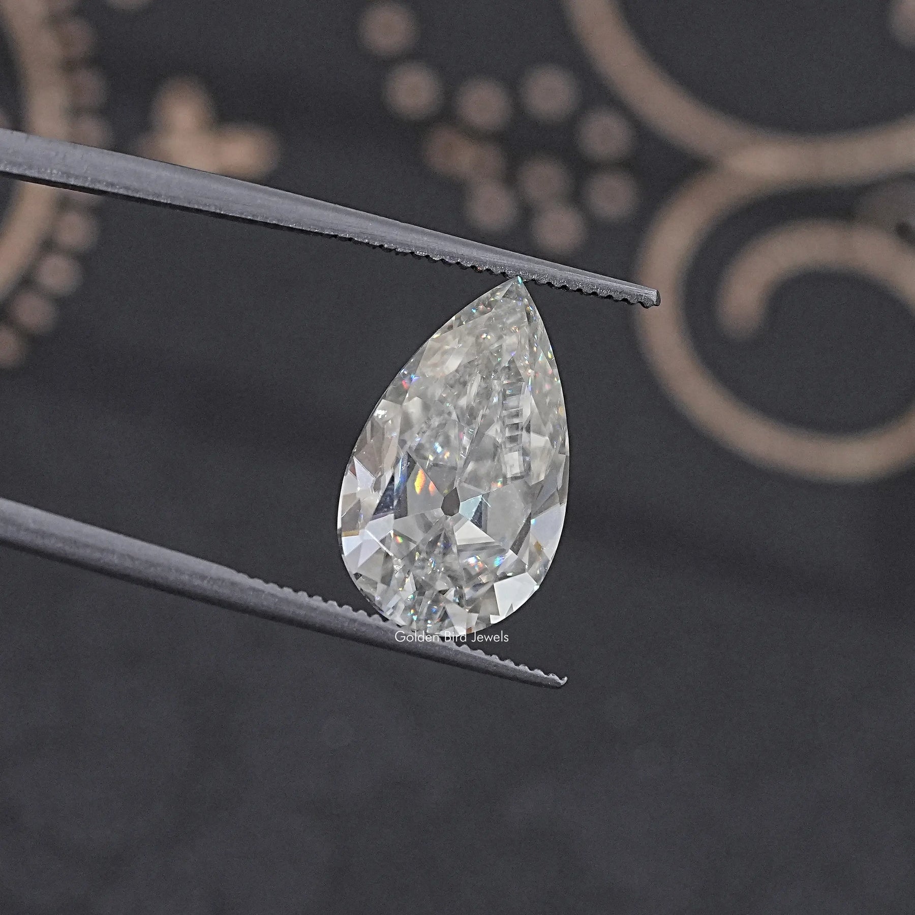 Old Mine Pear Cut Moissanite Loose Stone
