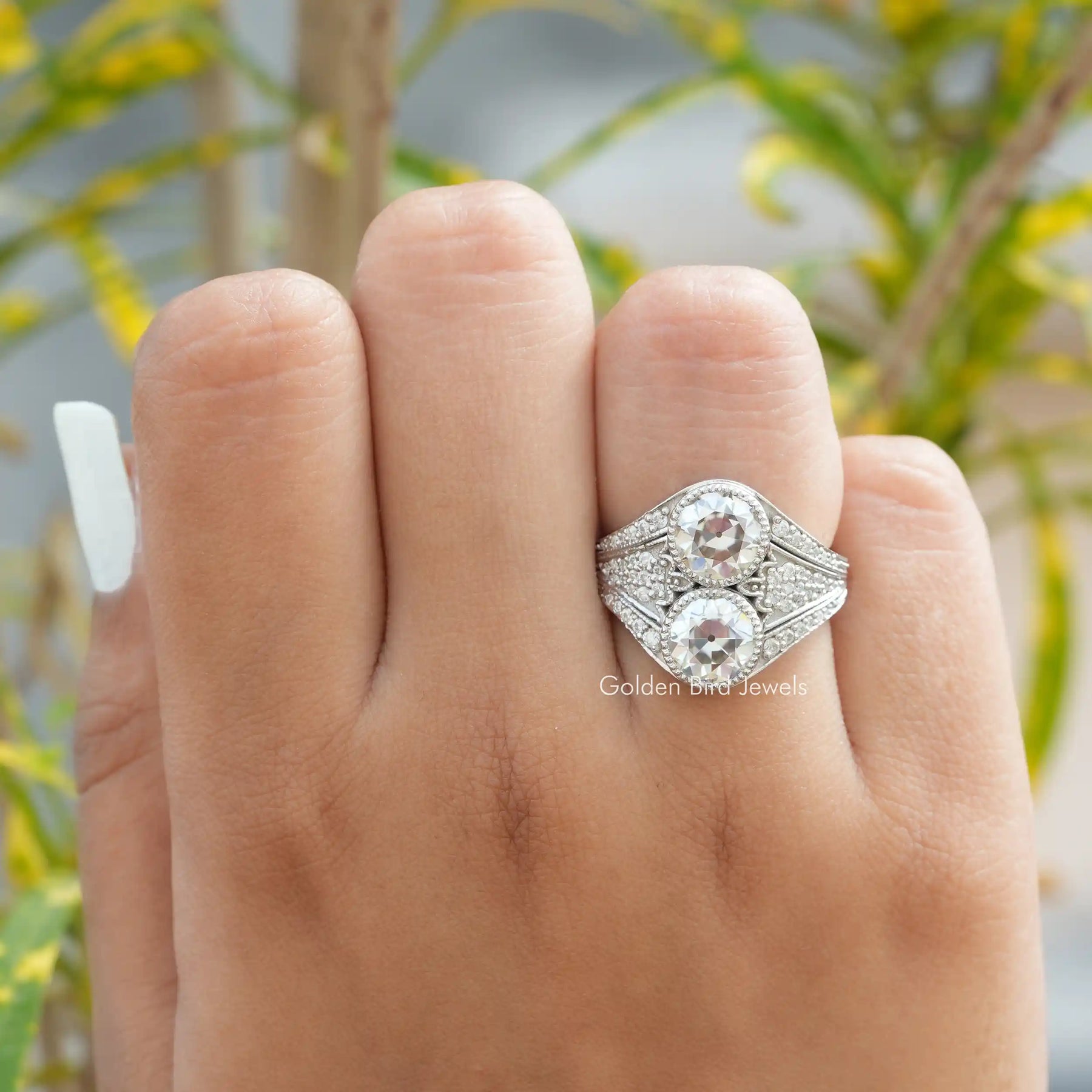 Vintage round 2025 cut engagement rings