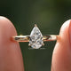 Pear Shaped Lab Diamond Solitaire Ring