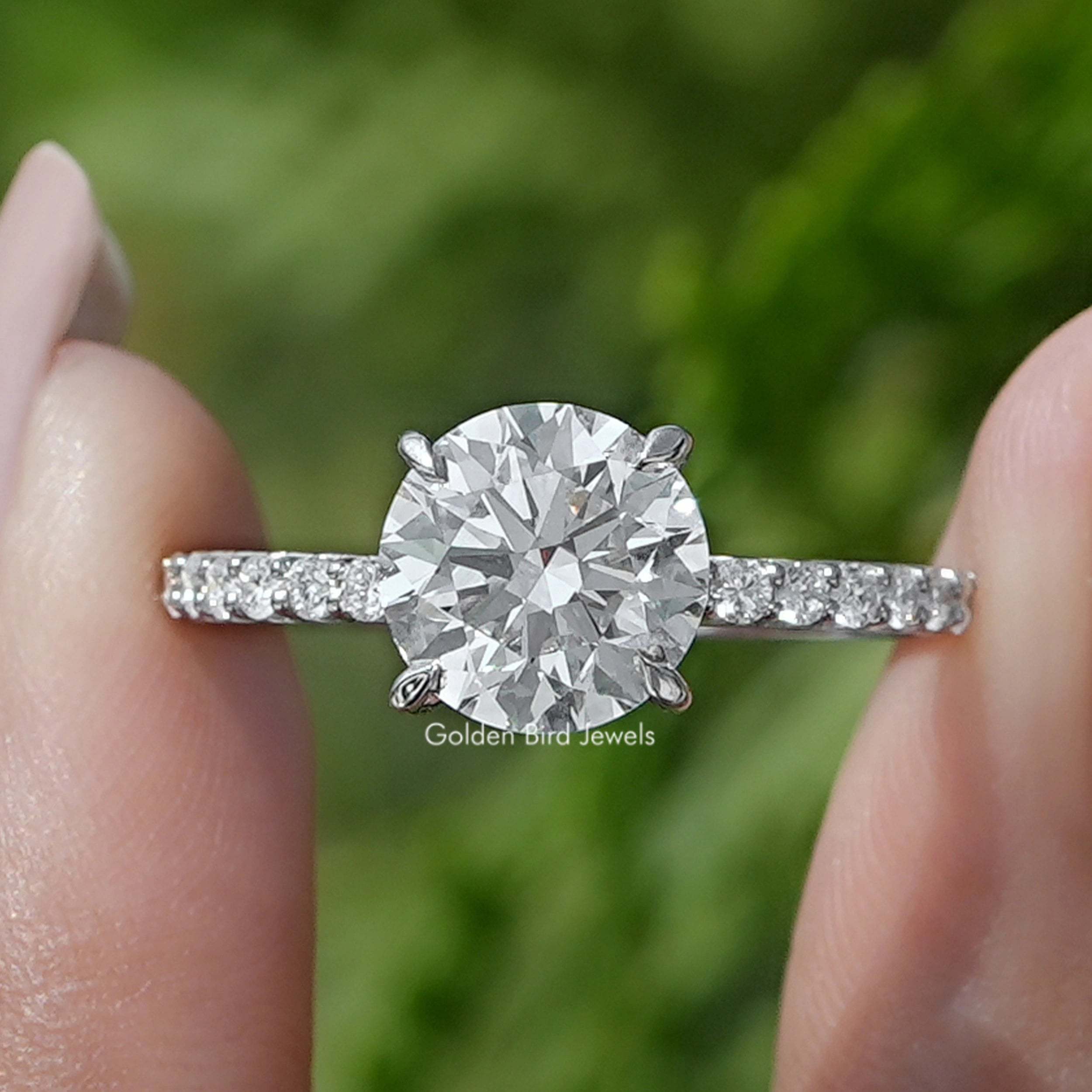 Round Cut Lab Diamond Solitaire Ring – goldenbirdjewels
