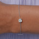 Solitaire Lab Diamond Cushion Cut Chain Bracelet
