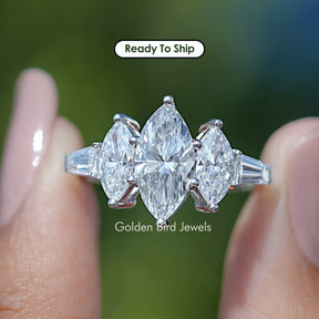 Marquise Lab Grown Diamond Five Stone Ring